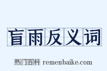 盲雨反义词是什么意思的图片